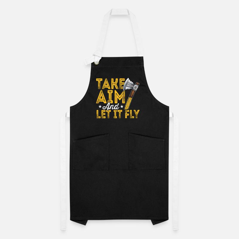 Aim Axe Throwing Lover Expert Axe Thrower Sport Artisan Apron