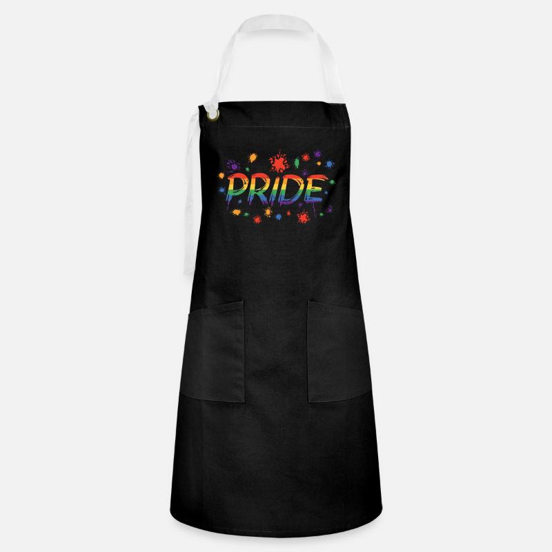 FIERTÉ – Vivez vos couleurs ! 🌈🔥 - Tablier contrasté - noir/blanc