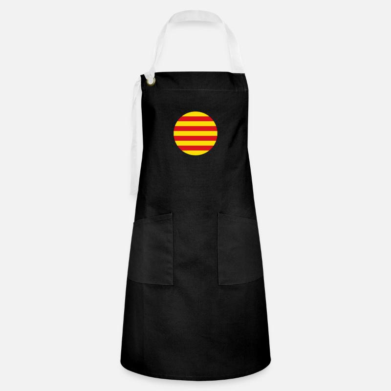 Drapeau catalan drapeau catalan - Tablier contrasté - noir/blanc
