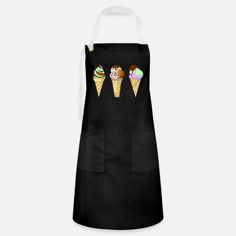 Glace - Tablier contrasté - noir/blanc