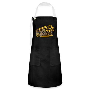 Selfmade Money Maker Dollar - Artisan Apron - black/white - Front - Zoe (177cm)