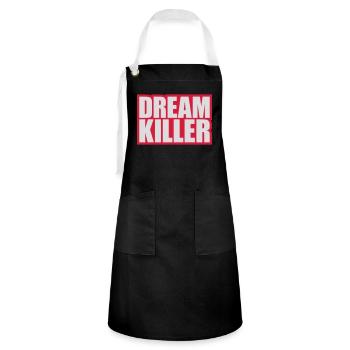 dream killer pessimists quote - Artisan Apron - black/white - Front - Zoe (177cm)