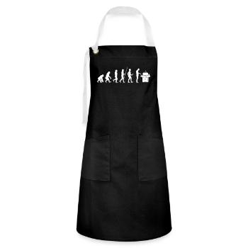 Évolution du barbecue - Tablier contrasté - noir/blanc - Devant - Zoe (177cm)