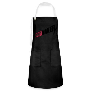 Entrepreneur Money Maker Logo - Artisan Apron - black/white - Front - Zoe (177cm)