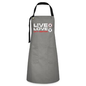 Live Love Lift repair - Artisan Apron - grey/black - Front - Zoe (177cm)