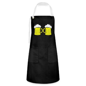 Toast beer glass - Artisan Apron - black/white - Front - Zoe (177cm)