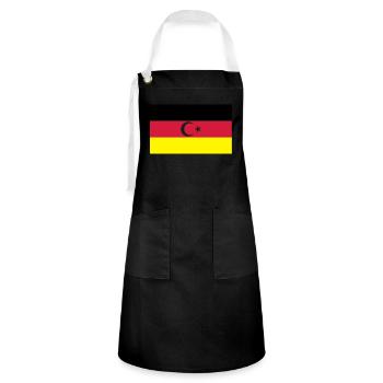 drapeau turc allemand - Tablier contrasté - noir/blanc - Devant - Zoe (177cm)