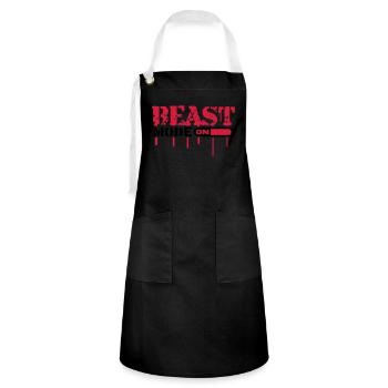 Beast Mode On An Blut Graffit - Artisan Apron - black/white - Front - Zoe (177cm)