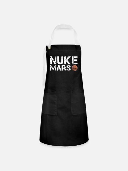 Nuke Mars - Kontrastschürze - Schwarz/Weiß