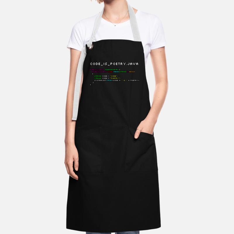 Code is poetry.java Artisan Apron