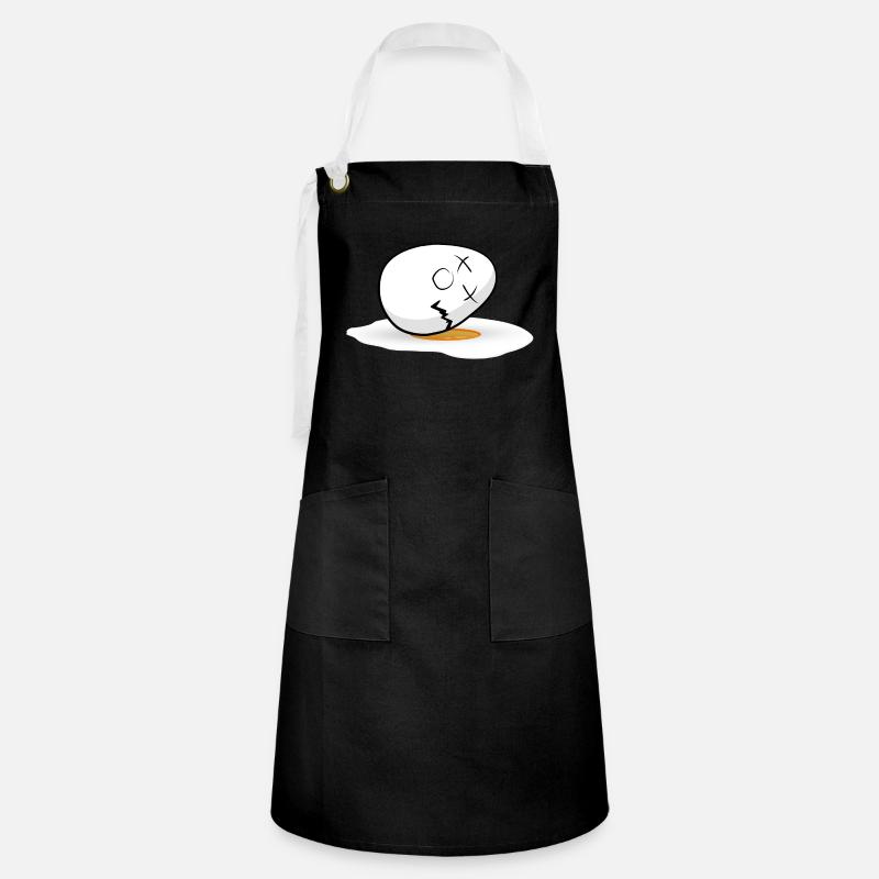 Happy Easter easter egg - Artisan Apron - black/white