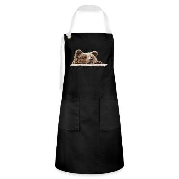 Isa Thinker's Pose - Artisan Apron - black/white - Front - Zoe (177cm)