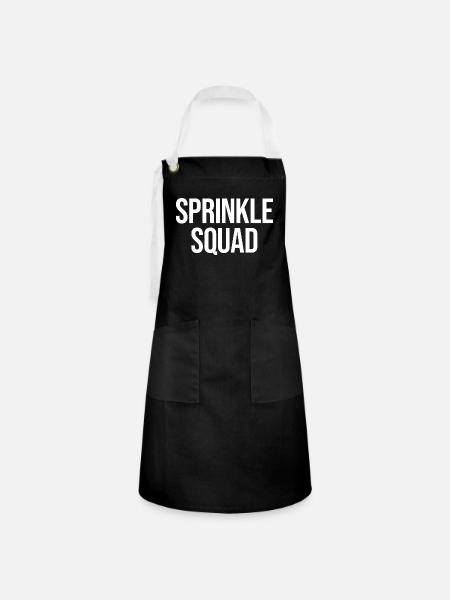 Sprinkle Squad - Lustiges Donut Geschenk - Kontrastschürze - Schwarz/Weiß