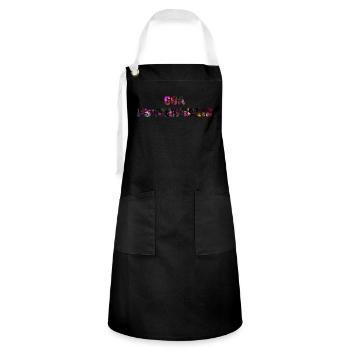 Goa psychedelic - Artisan Apron - black/white - Front - Zoe (177cm)