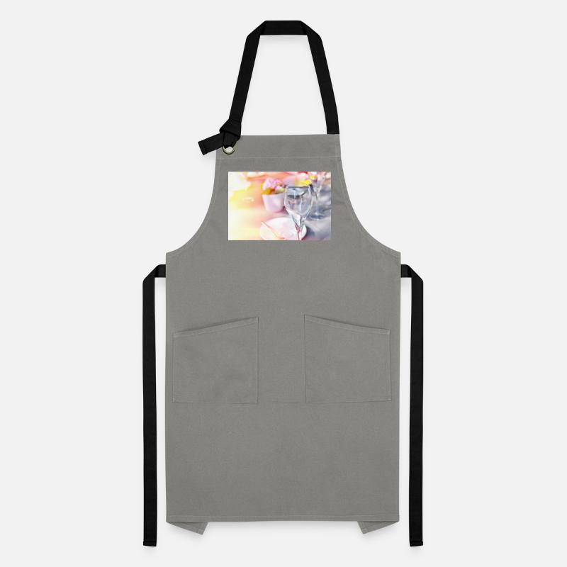 Sunlit Glassware on wedding table Artisan Apron