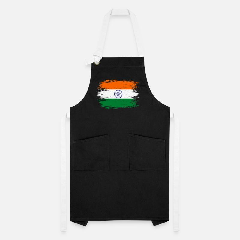 Drapeau de l’Inde aspect utilisé Tablier contrasté
