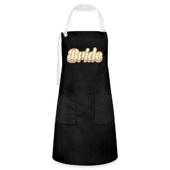 90s Bride - Artisan Apron - black/white - Front - Zoe (177cm)