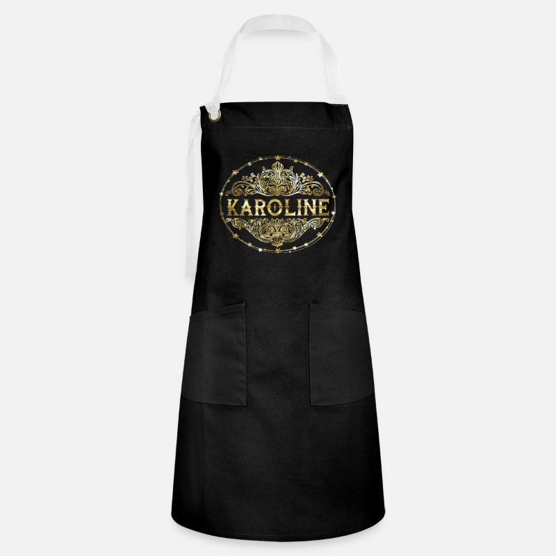 Karoline - Artisan Apron - black/white