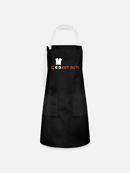 Cook st Du? - Kontrastschürze - Schwarz/Weiß