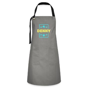 Denny Denny - Artisan Apron - grey/black - Front - Zoe (177cm)