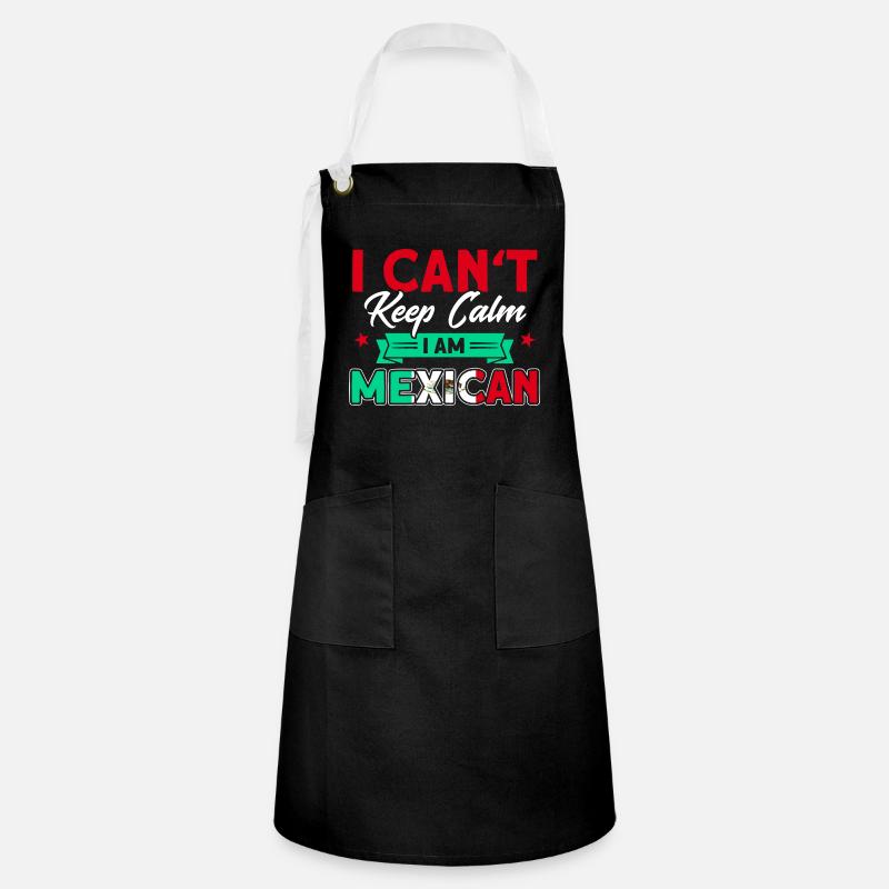 Mexique Mexican Roots Cadeau - Tablier contrasté - noir/blanc