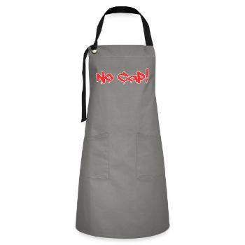 No Cap - Kontrastschürze - Grau/Schwarz - Vorne - Zoe (177cm)