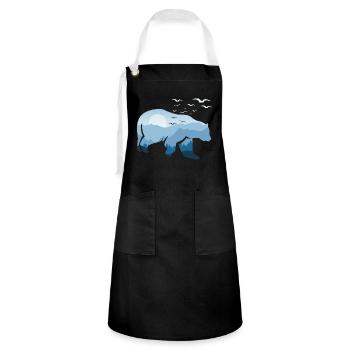 Ours Nature Nature - Tablier contrasté - noir/blanc - Devant - Zoe (177cm)