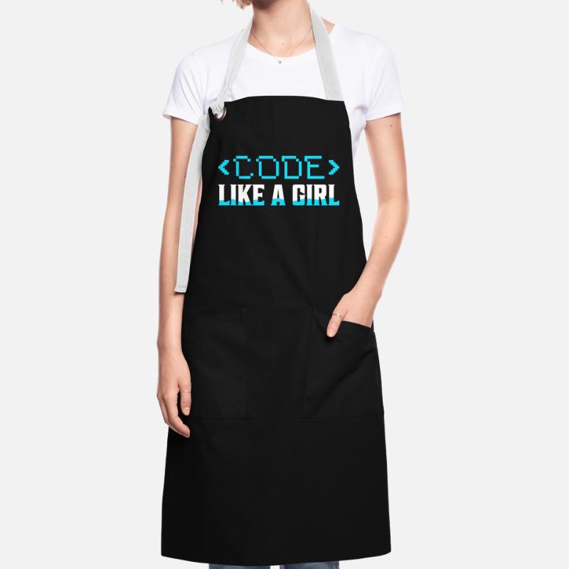 Code Like A Girl Coding Programmer Artisan Apron
