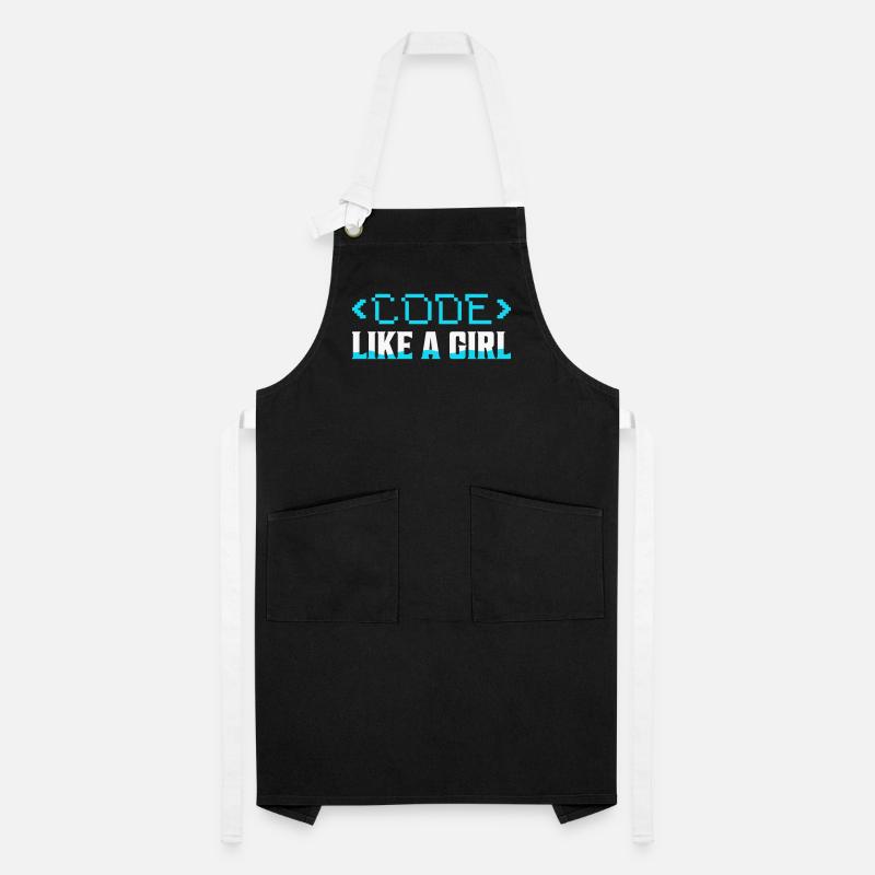 Code Like A Girl Coding Programmer Artisan Apron