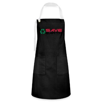 Recycling__V007 - Artisan Apron - black/white - Front - Zoe (177cm)