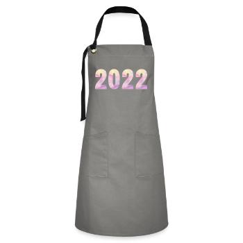 2022 Pastel Violet Rose - Tablier contrasté - gris/noir - Devant - Zoe (177cm)