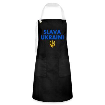 Slava ukraini - Artisan Apron - black/white - Front - Zoe (177cm)