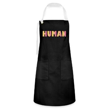 Human - Kontrastschürze - Schwarz/Weiß - Vorne - Zoe (177cm)