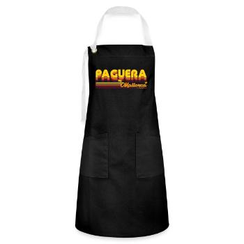 Paguera Summery Mallorca Holiday Design - Artisan Apron - black/white - Front - Zoe (177cm)
