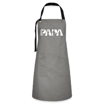 Architect Papa Engineering Construction Design - Artisan Apron - grey/black - Front - Zoe (177cm)