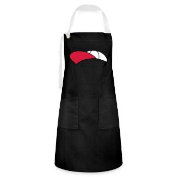 kappe hut muetze capy kopfbedeckung cool design cl - Kontrastschürze - Schwarz/Weiß - Vorne - Zoe (177cm)