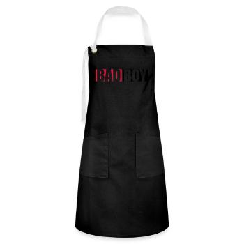 Text Bad Boy - Artisan Apron - black/white - Front - Zoe (177cm)
