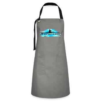 Rowing, rowing and water - Artisan Apron - grey/black - Front - Zoe (177cm)