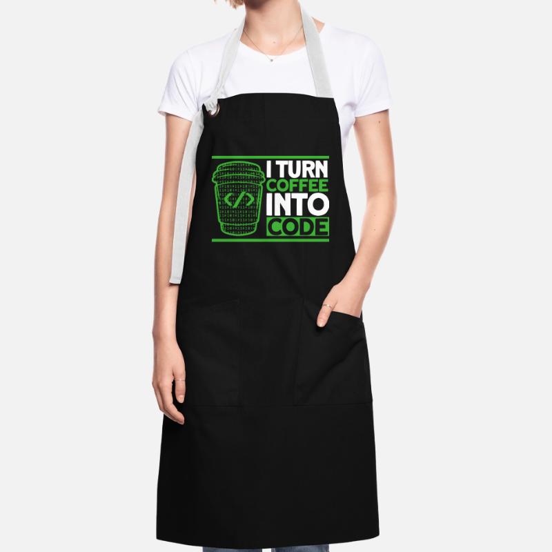 I Turn Coffee Into Code Software Developer Artisan Apron