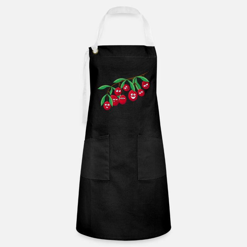 Lychee - Artisan Apron - black/white