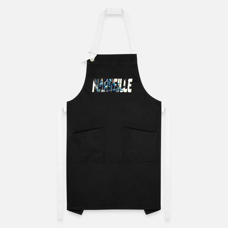 Marseille stylized comic book design Artisan Apron