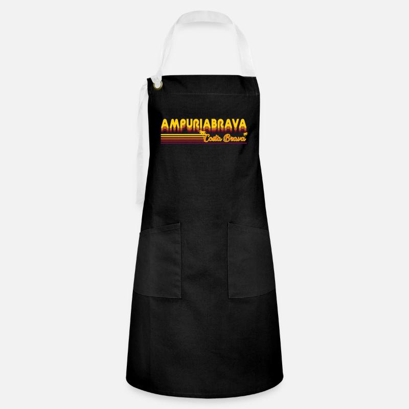 Ampuriabrava oder auch Empuriabrava Design - Kontrastschürze - Schwarz/Weiß