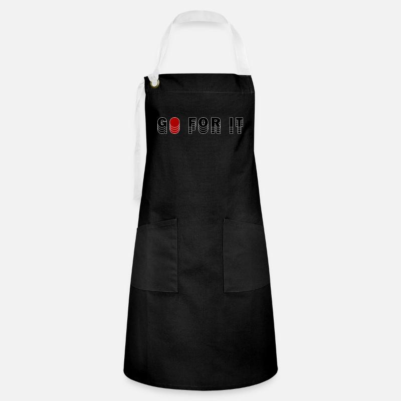 GO FOR IT - Artisan Apron - black/white