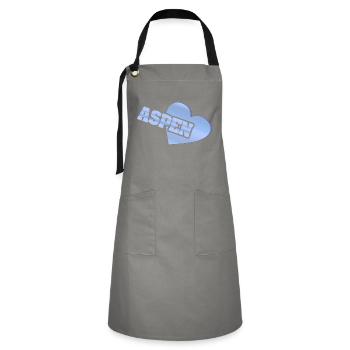 Love Aspen - Artisan Apron - grey/black - Front - Zoe (177cm)