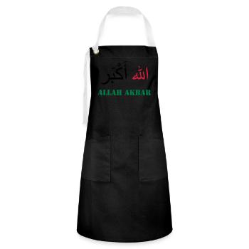 Allah Akbar - Artisan Apron - black/white - Front - Zoe (177cm)
