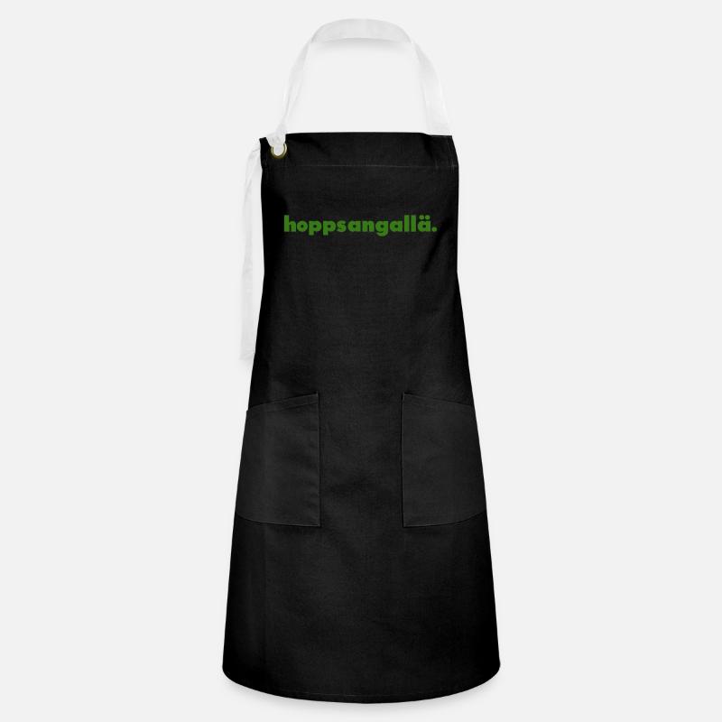 Hoppsangallä. - Artisan Apron - black/white