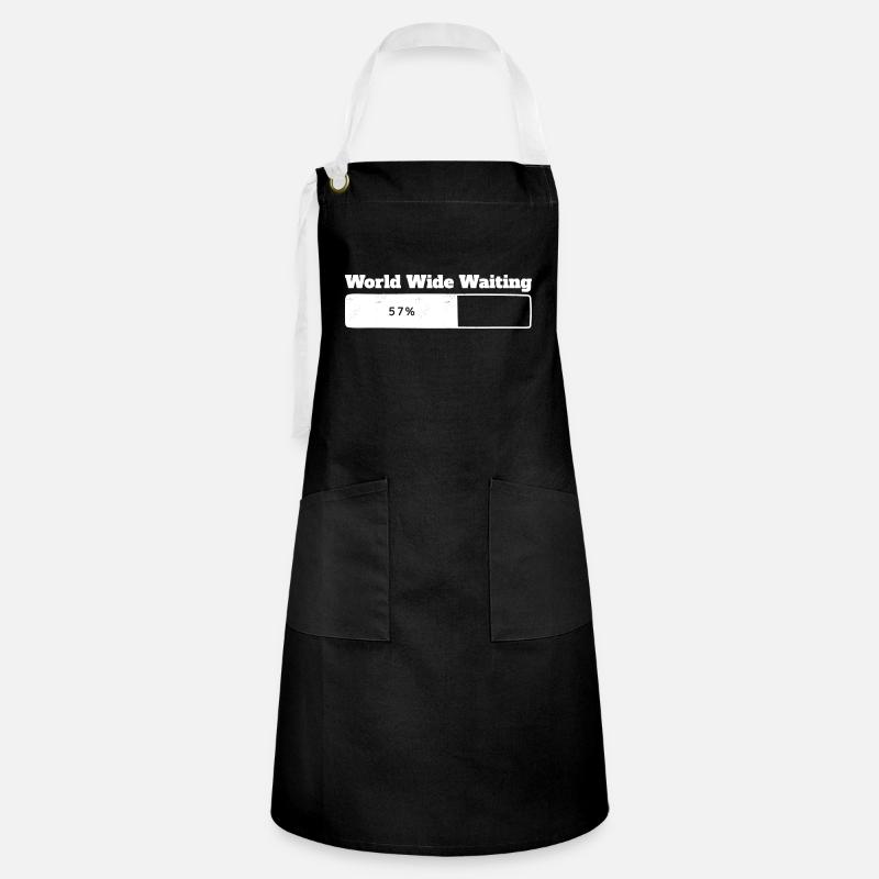 Admin Administrator Internet Download Computer Scientist - Artisan Apron - black/white
