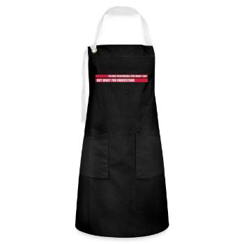 what I say quote - Artisan Apron - black/white - Front - Zoe (177cm)