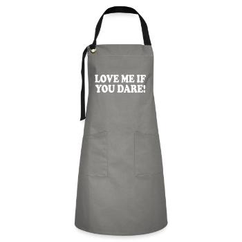 Love me if you dare - Tablier contrasté - gris/noir - Devant - Zoe (177cm)