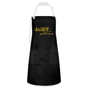 First name Josef - Artisan Apron - black/white - Front - Zoe (177cm)